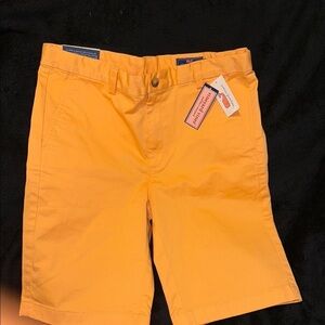 Vineyard Vines Orange Summer Shorts Lightweight Flat-Front
